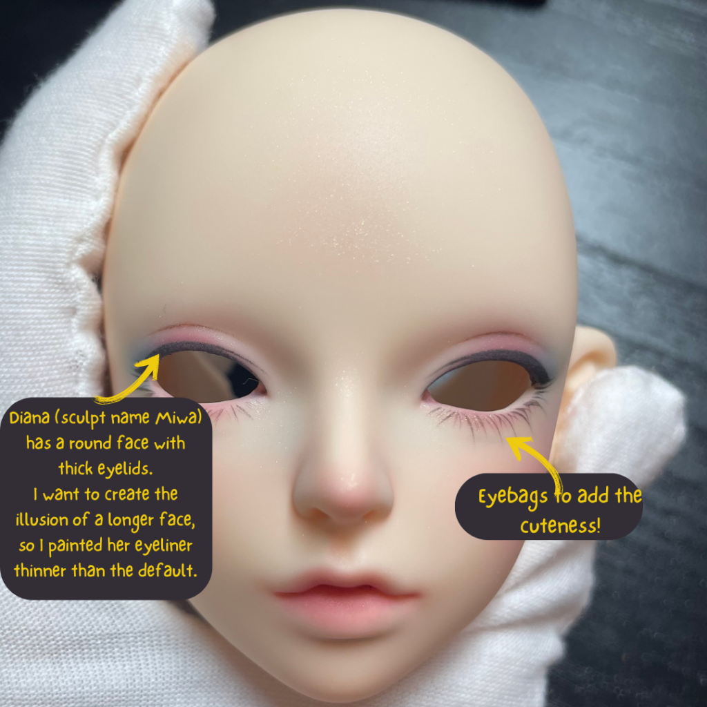 Fairyland Feeple60 Miwa Open-eyed Faceplate with default bjd face-up