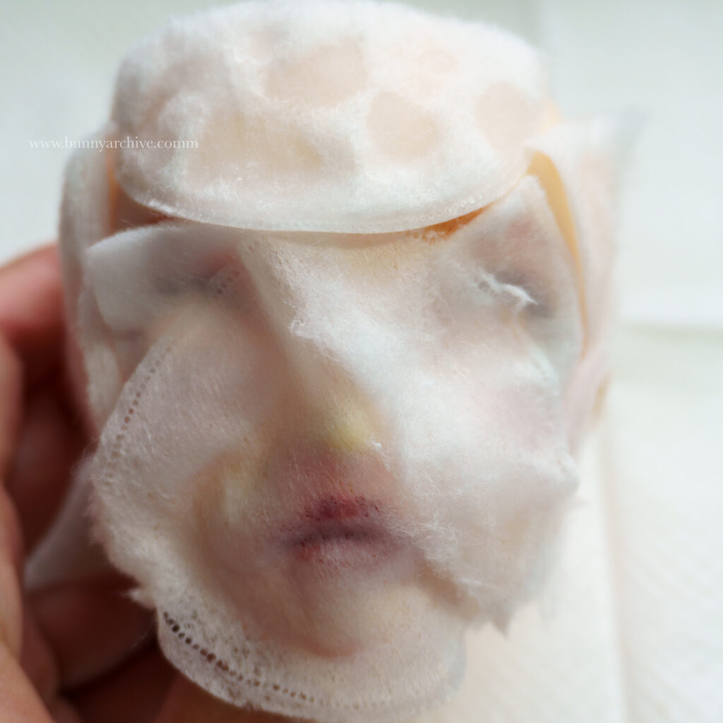 cleaning old bjd face-up by bunny face-up